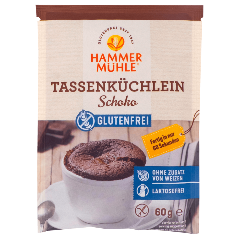 Hammermühle Tassenküchlein Schoko glutenfrei 60g
